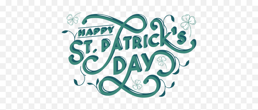 Lettering Happy St Patricks Day - Transparent Png U0026 Svg Happy St Patrick Transparent Emoji,St Patricks Day Emoticon