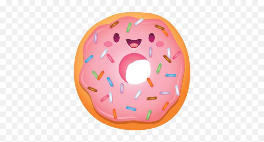 Facebook Messenger Happy - Golucky Sticker 13 Free Download Dona Kawaii Animada Png Emoji,Donut Emojis