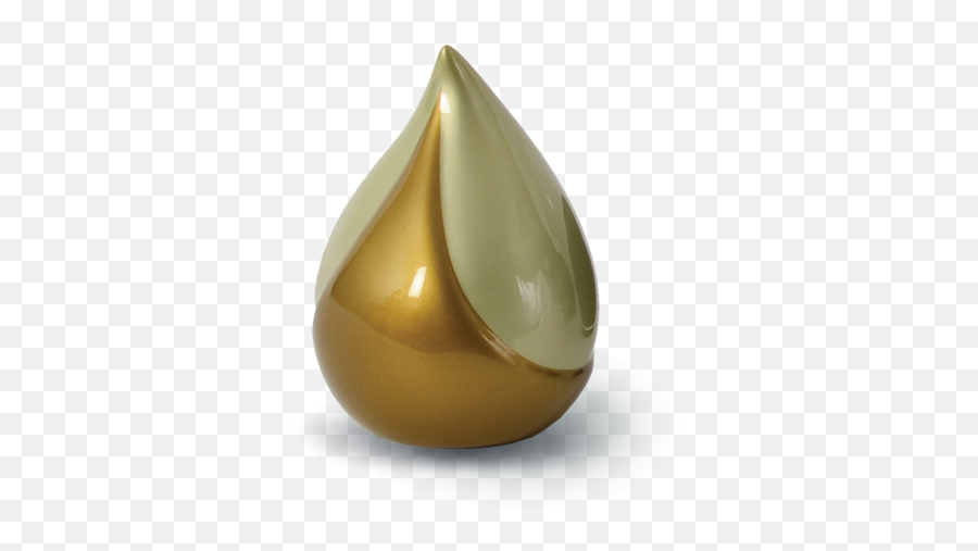 Gold Teardrop Keepsake Token Cremation Urn - Drop Emoji,Ashes Emoji