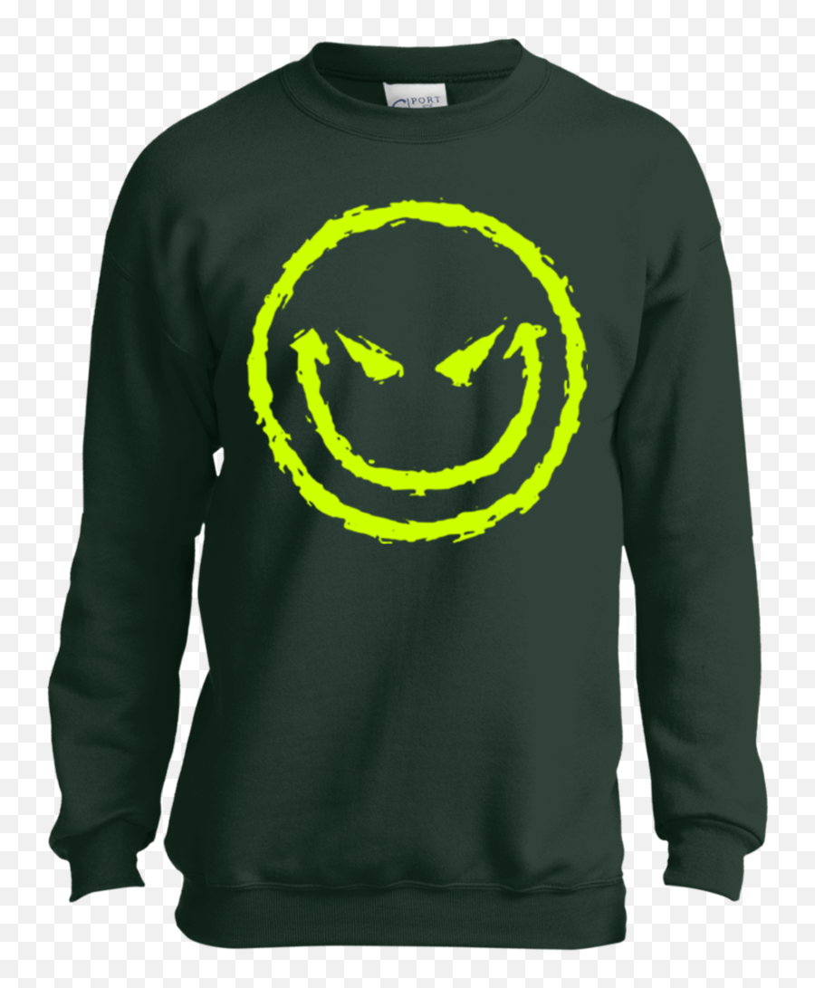 Evil Smiley Face Youth Ls Shirtsweatshirthoodie U2013 Tee Support - Dungeons And Dragons Tshirt Funny Emoji,Evil Smiley Emoticon