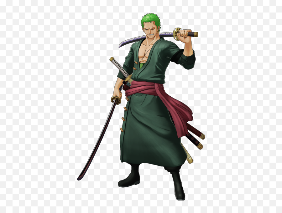 Zoro Holds Swords Render One Piece World Seekerpng - Zoro One Piece Png Emoji,Luffy Twitter Emoji