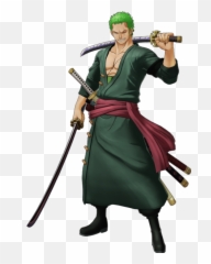 Zoro Holds Swords Render One Piece World Seekerpng - Zoro One Piece Png Emoji,Luffy Twitter Emoji
