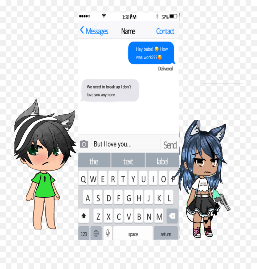 His Dad Made Him Brak Up With Me C Sticker By Kat - Fictional Character Emoji,Cute Texts With Emojis For Him
