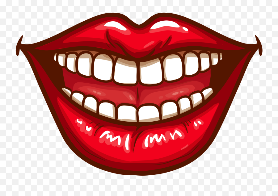 Smiling Mouth Png Clip Art Free - Laughing Mouth Image Png Emoji,Hand Over Mouth Emoji