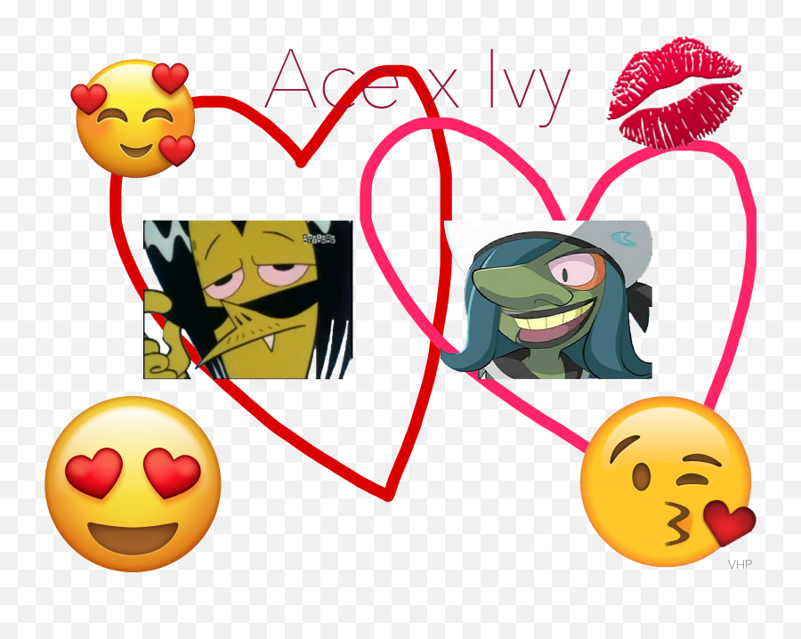 Ace And Ivy Photoshop Pic With Emojis - Happy,Love Emojis & Gifs Themes