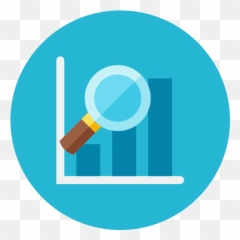 Graph Magnifier Icon - Chart Icon Flat Png Emoji,Magnifier Girl Emoji