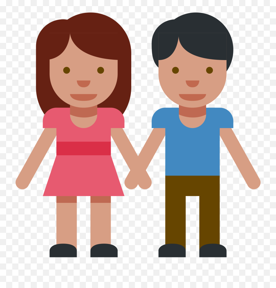 Emoji Holding Hands Woman - Hand Emoji Png Download 1024 Couple Cartoon Holding Hands Png,Woman Emoji