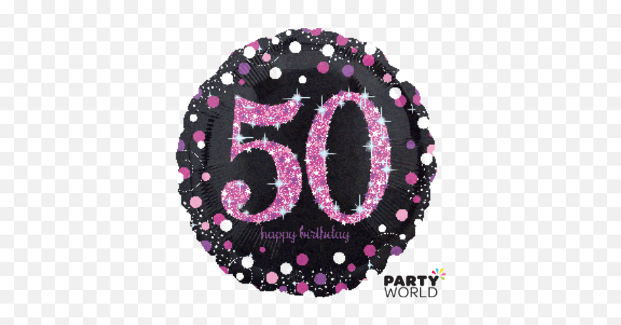 Pink Celebration 50th Birthday Foil Balloon - 50th Birthday Balloon Female Emoji,30th Pearlwedding Anniversary Emoji