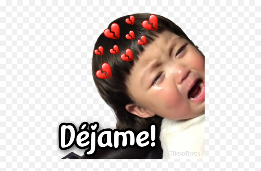 Coreana Bebé Con Frases Stickers Para - Khóc Nhè Nh Em Bé Khóc Emoji,Emojis Coreanos