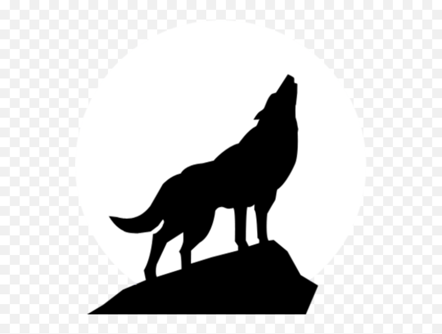 Free Howling Coyote Silhouette - Wolf Silhouette Emoji,Howling Wolf Emoji