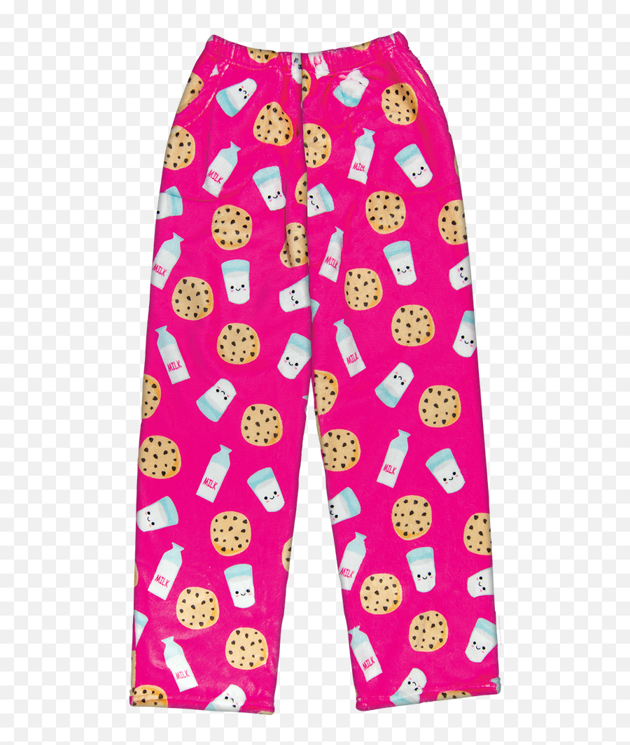 Milk And Cookies Plush Pants - Girly Emoji,100 Emoji In Pink