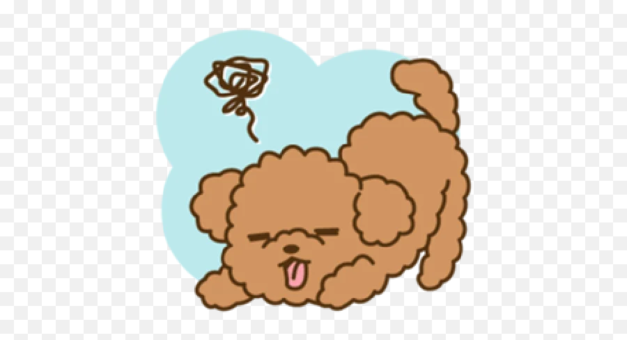 Telegram Sticker 2 From Collection Happy Poodle - Happy Emoji,No Show Poodle Emoticon