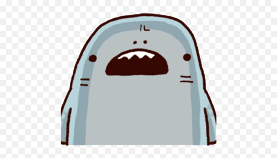 Shark Time Stickers - Live Wa Stickers Dot Emoji,21 Lazy Bear And Rabbit Wechat Expression Emoji