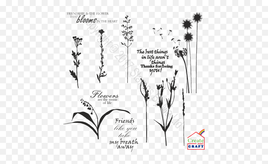 Papercraft Supplies Emoji,Craft Emotions Wildflowers Stencil