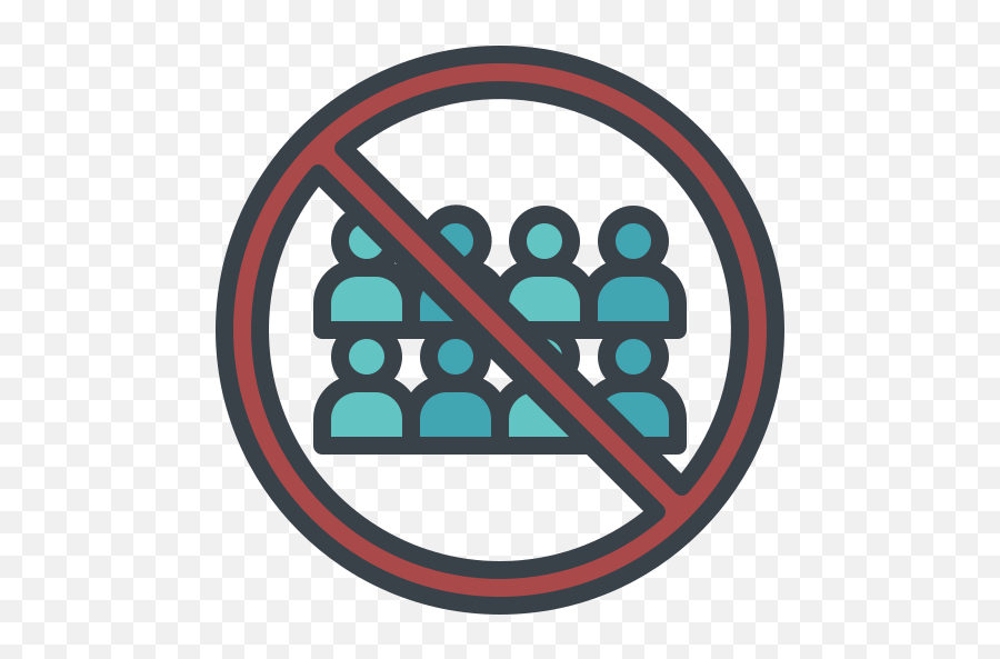 Avoid Contact Crowd No People Covid - 19 Icon Free Download Emoji,Crowd Of Emojis
