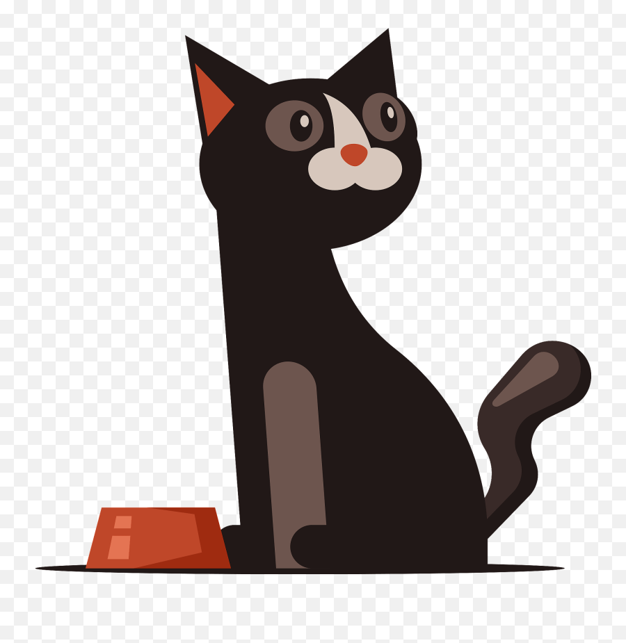 Cat And Cat Food Dish Clipart - Soft Emoji,Dancing Cat Emoji