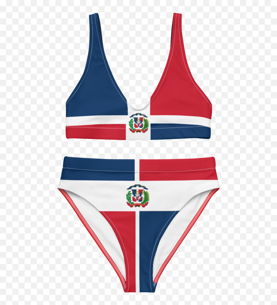 Dominican Republic Flag High - Waisted Two Piece Bikini Set Emoji,Senegal Flag Emoji Copy