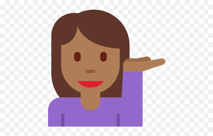 Person Tipping Hand Emoji With Medium - Dark Skin Tone Happy,Evil Eye Emoji