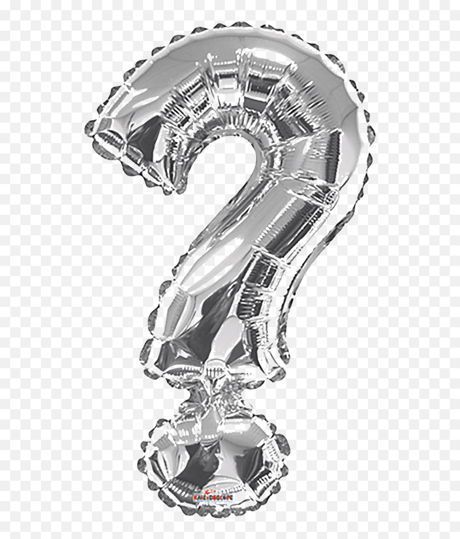 Silver Giant 34 Balloon Letters And Numbers - Instaballoons Emoji,Gray Question Mark Emoji