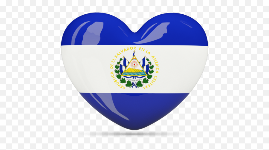 Free Download Heart Graphics Glossy Shape Flag Of El Emoji,Emoji Version Of El Salvador Flag