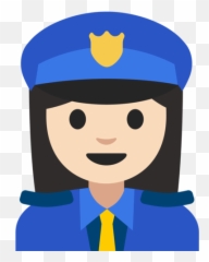 U200dwoman Police Officer With Light Skin Tone Emoji,Police Badge Emoji