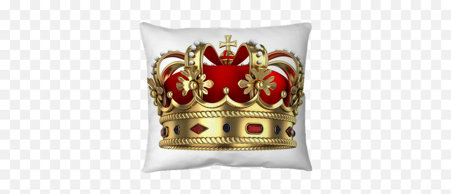 Throw Pillow Royal Gold Crown - Pixersus Emoji,Royal Emoji