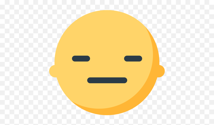Expressionless Face Emoji,Orange And Balck Emoji
