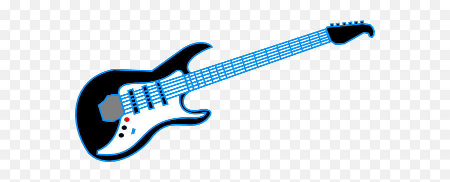 Electric Guitar Clipart Black And White - Electric Guitar Clipart Blue Emoji,Guitar Superman Emoji