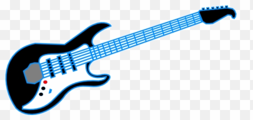 Electric Guitar Clipart Black And White - Electric Guitar Clipart Blue Emoji,Guitar Superman Emoji