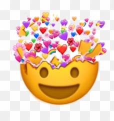 Emoji Surprised Heart Love Sticker - Surprised Love Emoji,Surprised Emoji Transparent