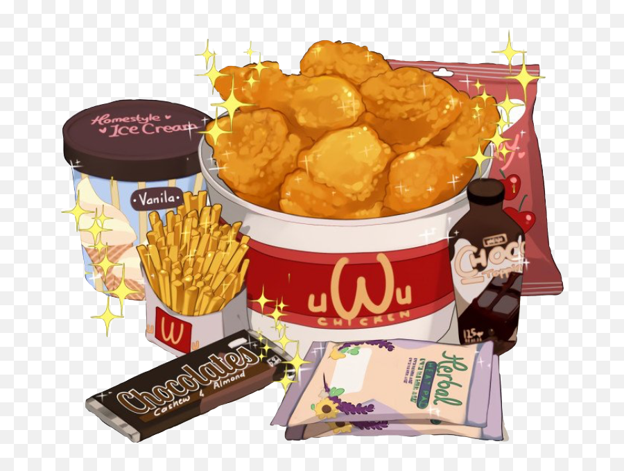 Aestethicfood Foodanime Anime Food Emoji,Tater Tot Emoji