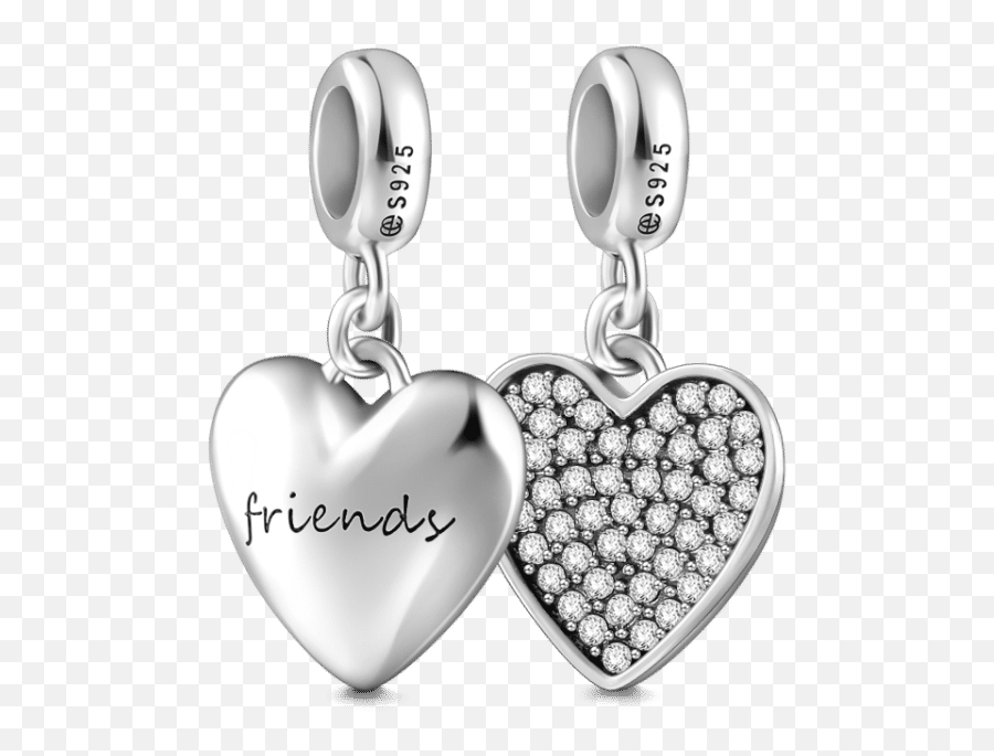 Forever Friends Dangle Charm Silver - Charms Solid Emoji,Best Friend Emoji Pillows