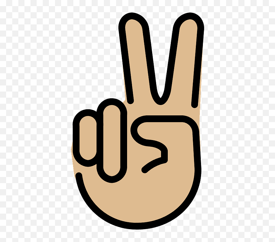 Victory Hand Emoji Clipart - Victory Emoji Hd,Peace Sign Emoji