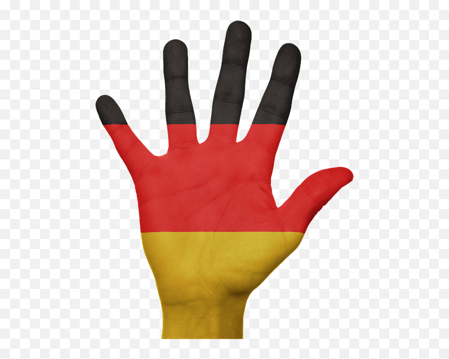 Deutschland Germany German Wm Sticker By Ginaart - Germany Flag Hand Png Emoji,Safety Football Emoji