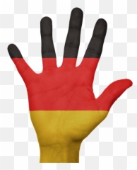 Deutschland Germany German Wm Sticker By Ginaart - Germany Flag Hand Png Emoji,Safety Football Emoji