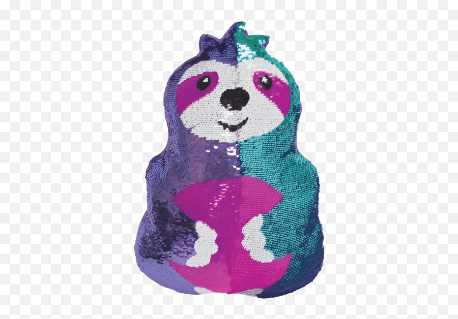 Cushions Mini Panda Reversible Sequin - Sloth Sequin Art Emoji,Panda Emoji Pillow
