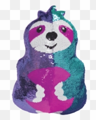 Cushions Mini Panda Reversible Sequin - Sloth Sequin Art Emoji,Panda Emoji Pillow
