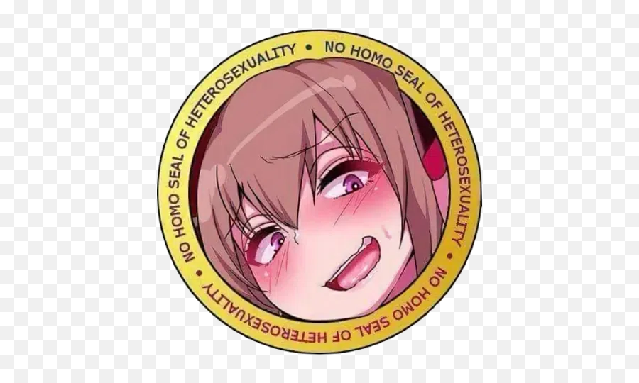 Xxl Meme Collection Pt 2 Whatsapp Stickers - Stickers Cloud Homo Seal Of Heterosexuality Emoji,Anime Whatsapp Emoticons