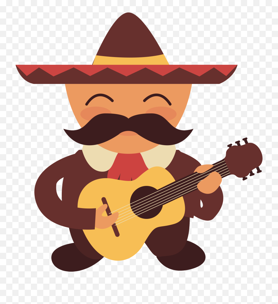Free Mariachi Player Guitar 1206798 Png With Transparent - Costume Hat Emoji,Guitar Emoji Transparent