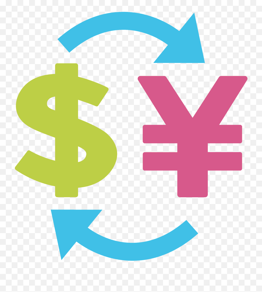 Currency Exchange Emoji Clipart - Emoji Cambio,Siglas Emoticons