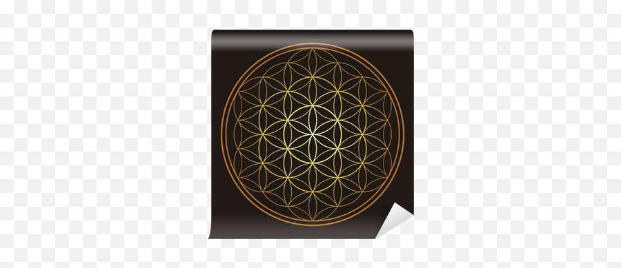 Gold Flower Of Life Wall Mural U2022 Pixers - We Live To Change Prague Astronomical Clock Emoji,Pentagram Emoticon -evil