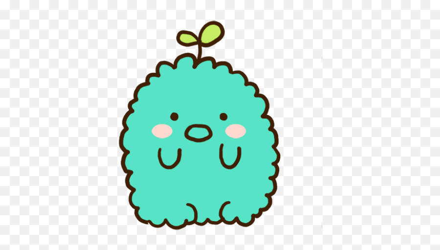 Cute Kawaii Soft Uwu Green Chubby Sticker By Pluiebts - Dot Emoji,Chubby Emoji