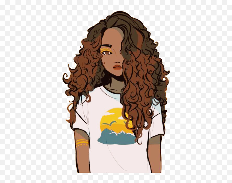 Cute Anime Girl Brown Curly Hair Emoji,Nekopara Emoticon