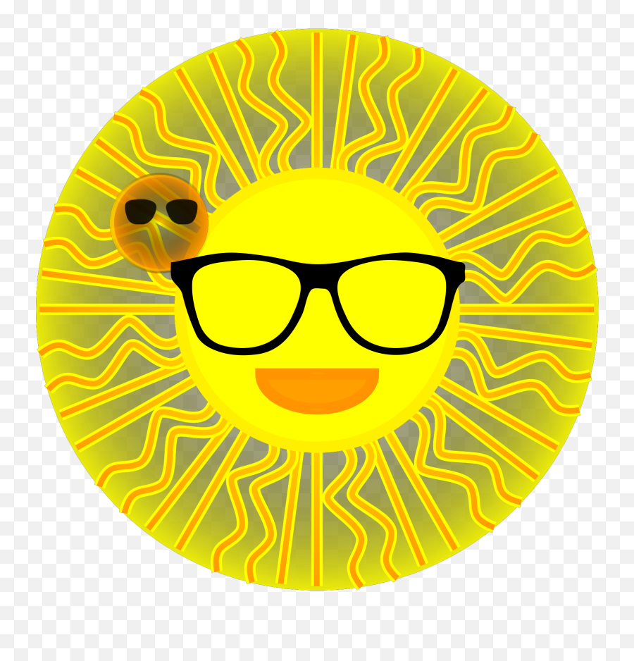 Sun With Sunglasses Svg Vector Sun With Sunglasses Clip Emoji,Sunglass Emoticon Wearing