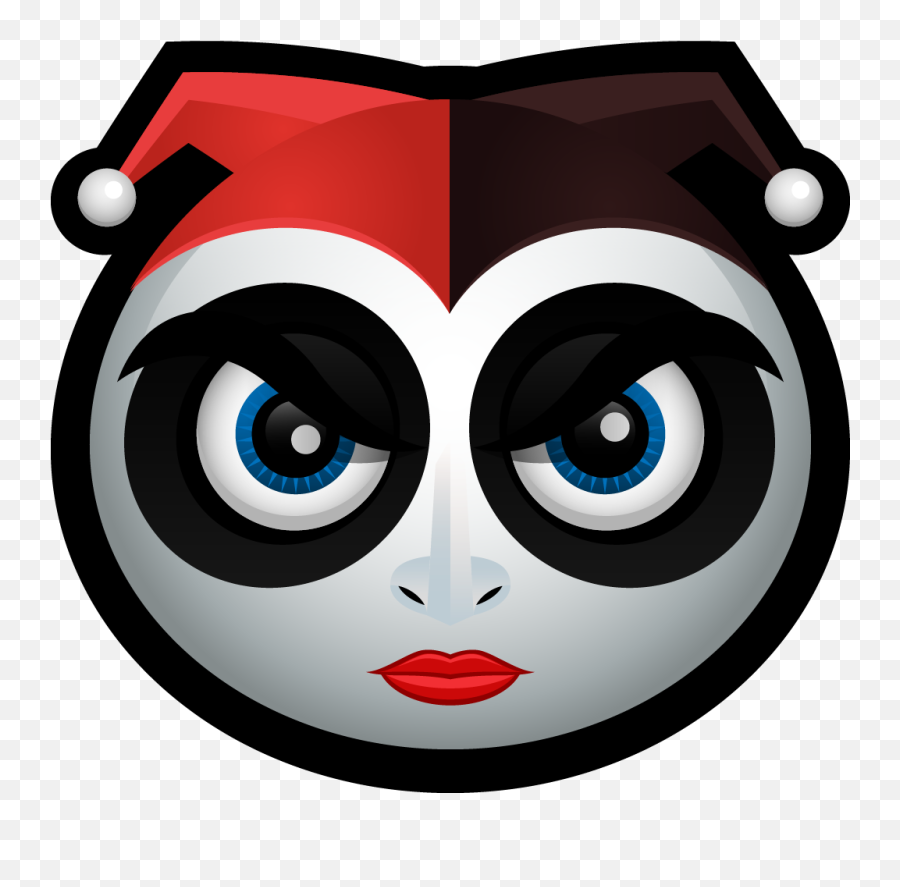 Joker Quinn Harley Party Woman Clown Icon - Harley Quinn Head Png Emoji,Jester Hat Emoji