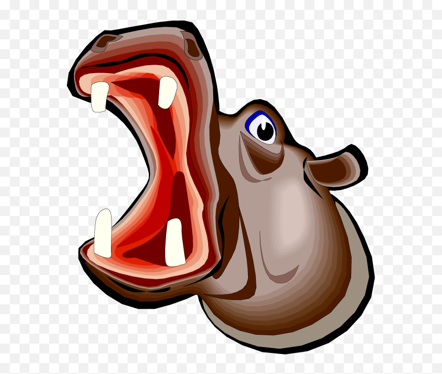 Hipopotamo Sexi Dibujos Animados - Clip Art Library Hippo Mouth Clipart Emoji,Hippo Emoticons