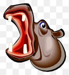 Hipopotamo Sexi Dibujos Animados - Clip Art Library Hippo Mouth Clipart Emoji,Hippo Emoticons