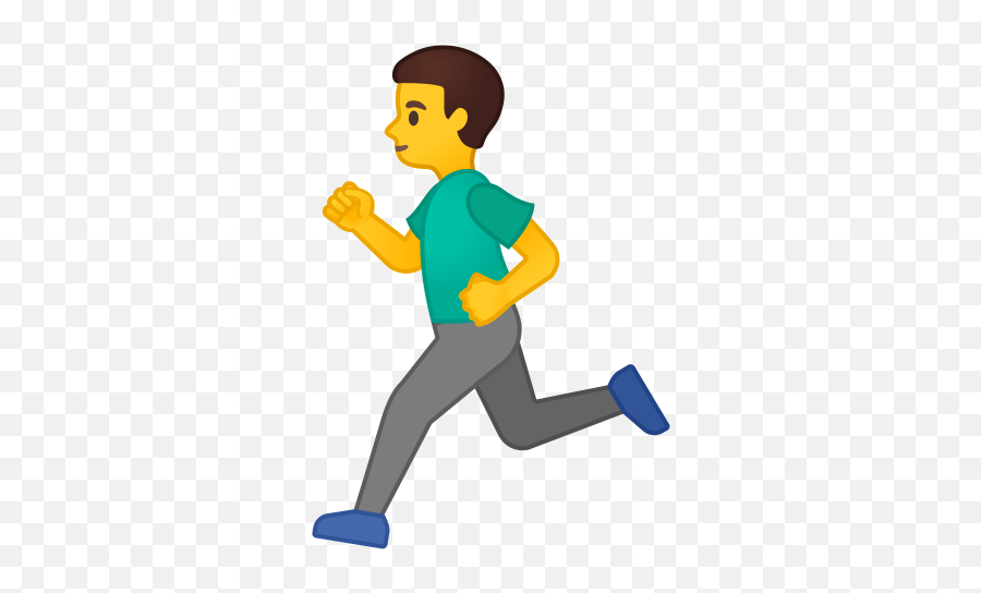 Man Running Emoji - Black Man Running Emoji,Exercise Emoji