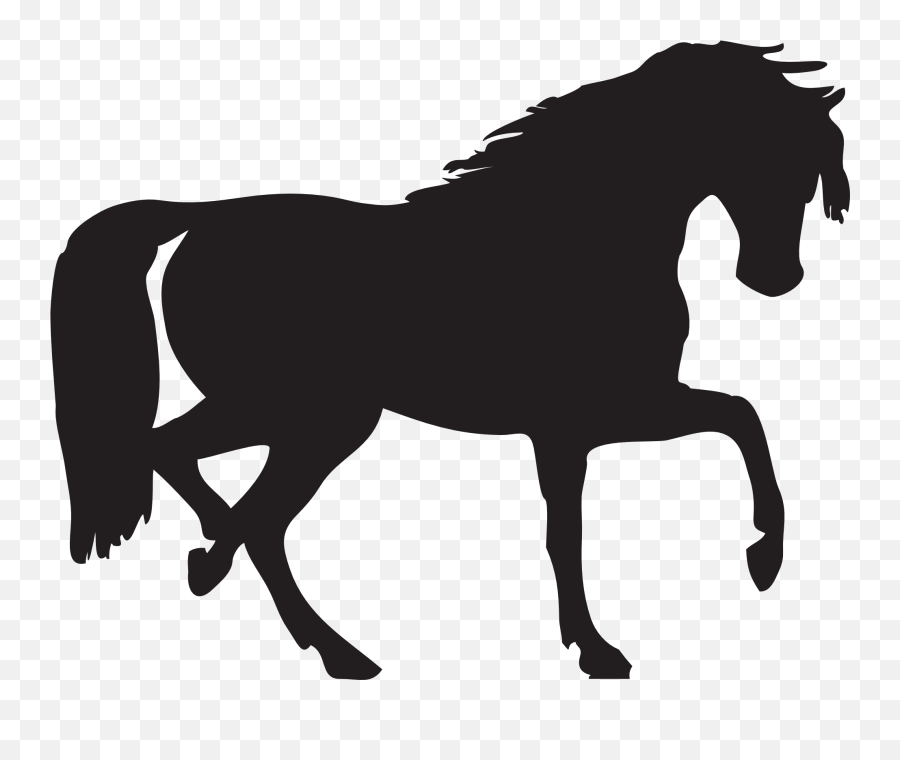Black Horse Png Animal 2 - Horse Silhouette Clipart Emoji,Black Horse Emoji