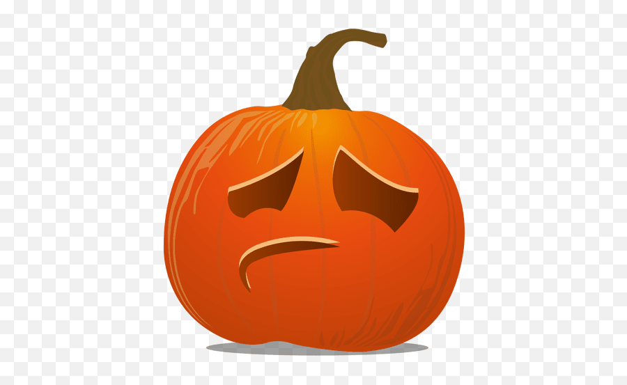 Sad Pumpkin Emoticon - Calabaza De Halloween Sorprendida Emoji,Pumpkin Emoji